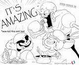 Undertale Coloring Pages Printable Wow Kid Spaghetti Frisk Papyrus Sans Sweats Makes Deviantart Funny Knowyourmeme Fanart sketch template