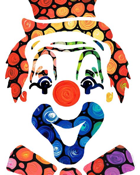 Clownin Around Funny Circus Clown Art By Sharon Cummings