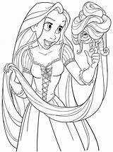 Princess Disney Pages Coloring Tangled Printable Colouring Rapunzel Getcolorings Kids sketch template