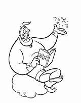 Coloring Genie Pages Aladdin Disney Kids Dari Disimpan Printable Comments Read Book sketch template