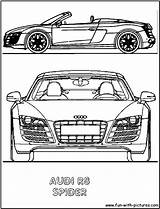 Audi Coloring R8 Pages Spider sketch template