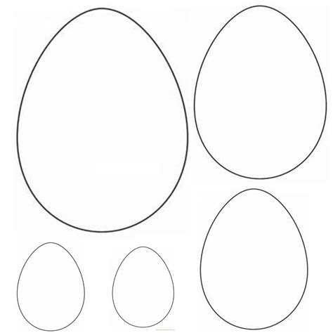 egg shape template  printable printable templates