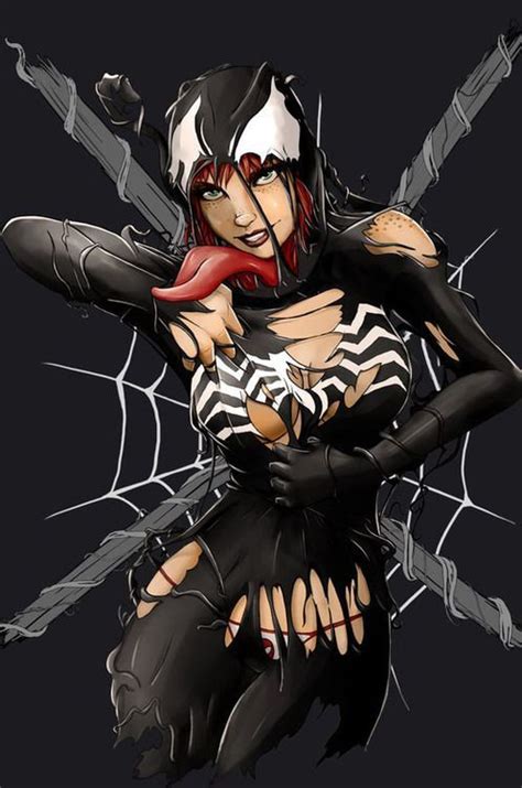 she venom symbiote transformation comics girls