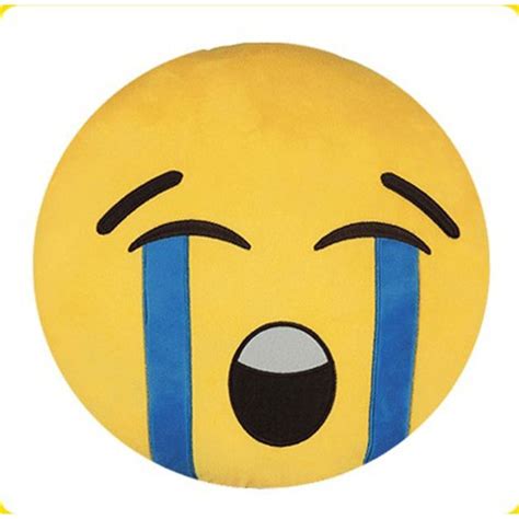 Loudly Crying Face Emoji Cushion 34cm At Mighty Ape Nz