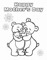 Coloring Coloringsun Bears Bear Mommy sketch template