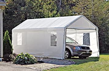 car garage tent amazoncom shelterlogic peak style autoshelter sandstone      ft