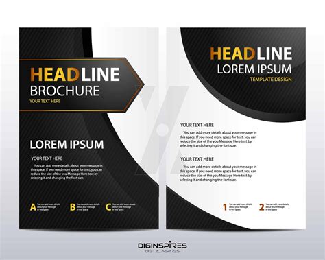 simple  modern black brochure template design