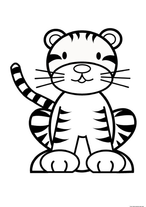 printable baby tiger coloring pages  kidsfree kids coloring page