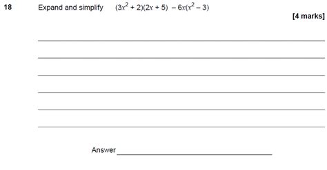 gcse   maths collecting  terms  paper questions page
