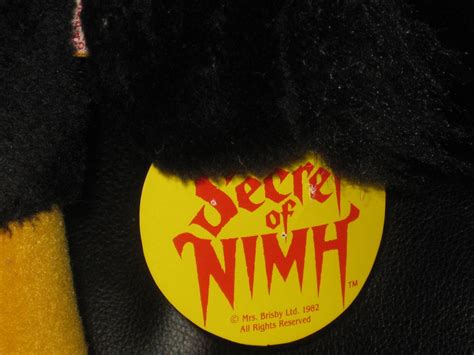 Dakin 1982 Secret Of Nimh Don Bluth Jeremy Crow Stuffed Amimal