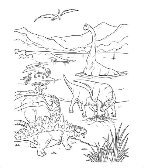 dinosaur coloring page templates  illustrator  png svg jpg