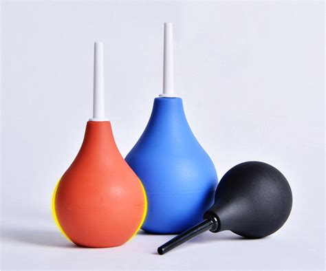 89 160 224 310ml Pear Shaped Enema Rectal Shower Silicone Blue Ball For