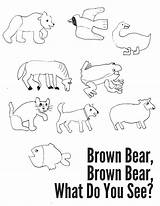 Coloring Bear Brown Pages Eric Carle Popular sketch template