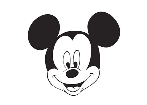 mickey mouse face coloring pages