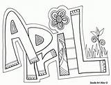 Coloring Pages Months Year April Popular sketch template