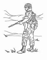 Coloring Pages Soldier Print Color Forces Special Military Kids sketch template