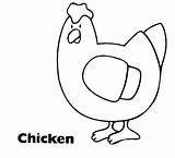 Chicken Coloring Pages Getdrawings sketch template