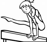 Gymnastics Coloring Pages Getdrawings Printable Getcolorings sketch template