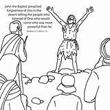 Baptist Repent Matthew sketch template