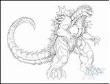 Coloring Godzilla Pages Comments sketch template