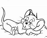 Jerry Tom Sleeping Coloring Pages Clipart Ve Slumbering Library sketch template