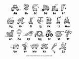 Alphabet Letters Tulamama Automobiles Coloring Fun Pages sketch template
