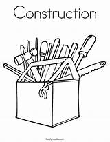 Coloring Construction Tool Box sketch template