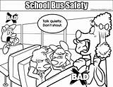 Safety Coloring Bus School Pages Colouring Drawing Shouting sketch template