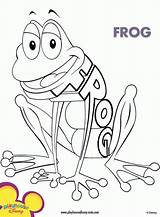 Coloring Pages Word Frog Disney Worksheets Kids Printable Playhouse Preschool sketch template