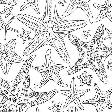 starfish coloring page  zentangle coloring page  etsy