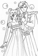 Coloring Pages Wedding Princess Anime Moon Sailor Serenity Prince Kids Endymion Sailormoon Bestcoloringpagesforkids Visit Manga Print Girl Choose Board Bubakids sketch template