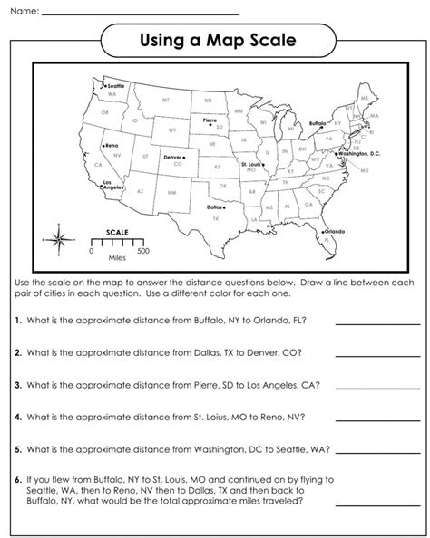 geography map skills worksheets