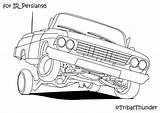 Lowrider Hydraulics Impala 1964 Lowriders Chicano sketch template