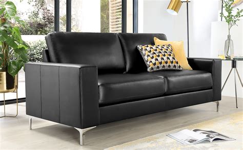 baltimore black leather  seater sofa furniture choice