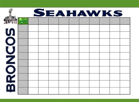 printable football squares template excel