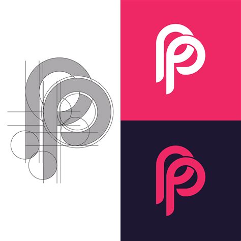 pp letter logo design  behance