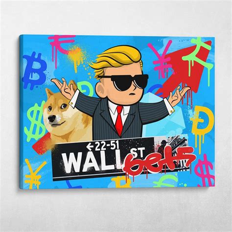 wall street bets pop art inspiration success money wall art