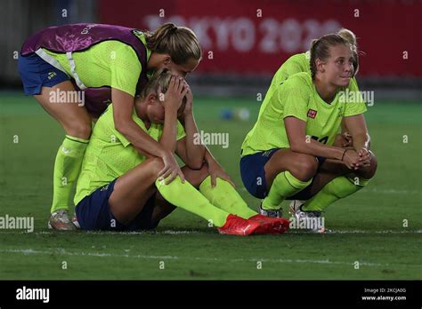 Team Sweden Reacts After Losing To Team Canada In A Penalty Kick Shoot