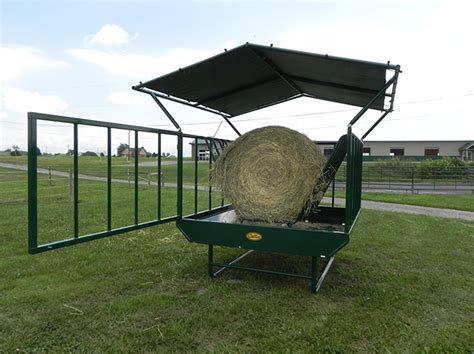 heavy duty round bale pasture feeder cashmans