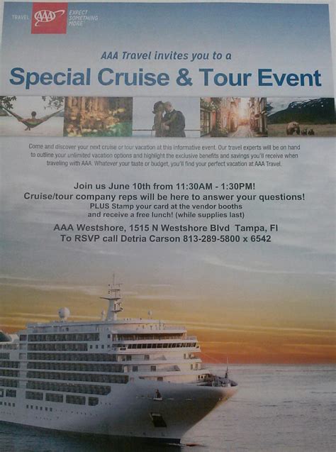 aaa travel invites    special cruise  event