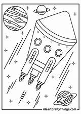 Space Outer Coloring Pages Kids Color Galaxy Ship Last Alien Earth sketch template