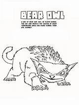 Bear Owl Coloring Printable Pages Crood Coloringonly sketch template