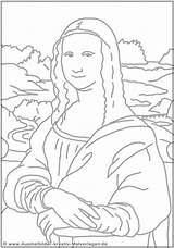 Mona Lisa Coloring Model Drawing La Martin Joconde Missfeldt Line Pages Coloriage Dessin Bilder Vinci Kunst Simple Kids Printable Von sketch template