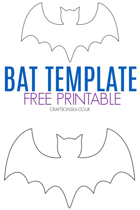 bat template  printable  crafts  sea halloween templates