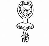 Ballet Coloring Girl Pages Ballerina Little sketch template