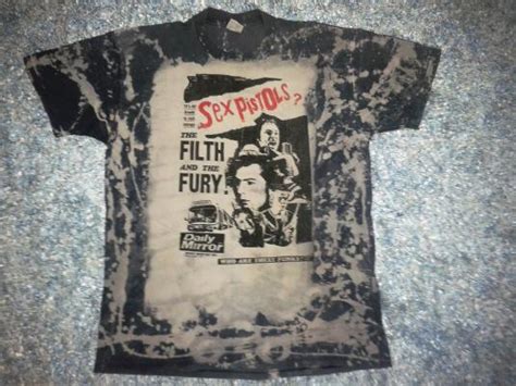 Vintage Sex Pistols Daily Mirror Tie Die T Shirt