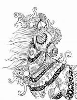 Coloring Pages Mandala Horse Gel Pen Intricate Adult Adults Colouring Printable Books Sheets Color Selah Works Animals Colorings Getcolorings Book sketch template