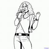Led Zeppelin Robert Plant Coloring Draw Pages Drawing Step Dragoart sketch template