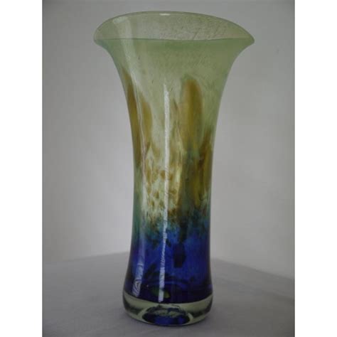 Blue And Green Glass Vases A Pair Chairish