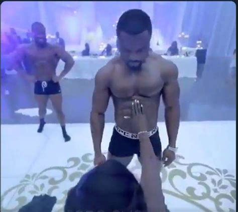 groom strips on wedding day to entertain his bride